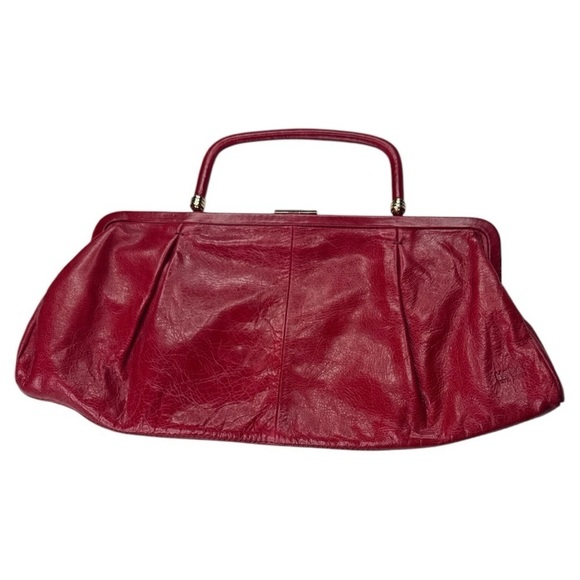 Vintage Hobo International Ruby Red Leather Convertible Long Clutch - Picture 9 of 16